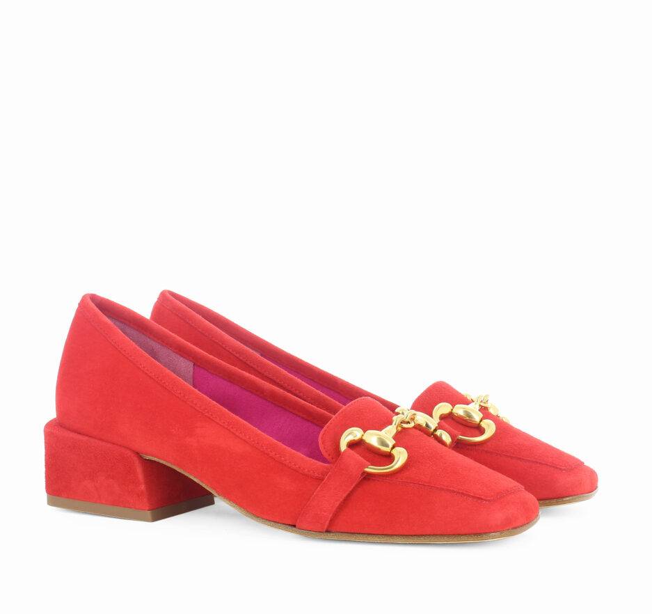 Le Babe MOCASSINI IN VELOUR ROSSO Vendite Flash