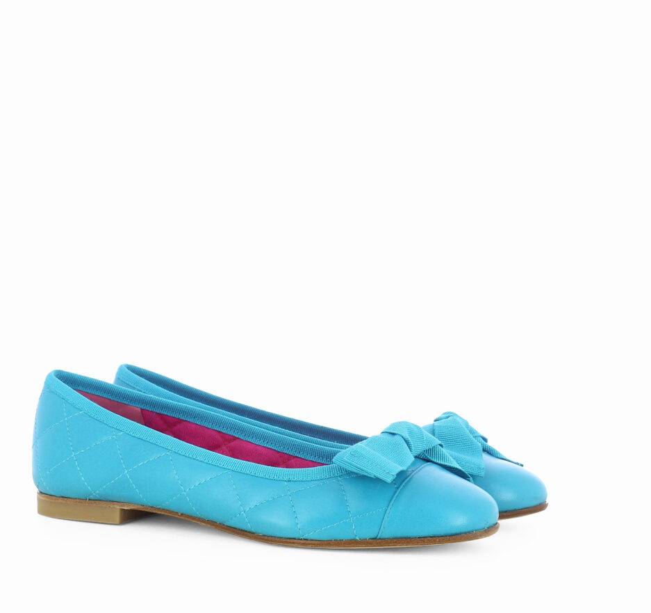Le Babe BALLERINE IN NAPPA TURCHESE Italia
