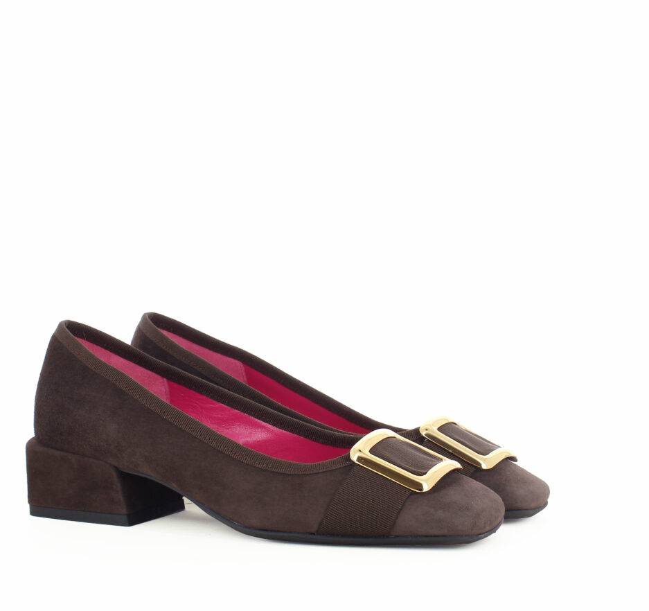 Le Babe BALLERINE IN VELOUR TESTA DI MORO Soddisfazione Garantita