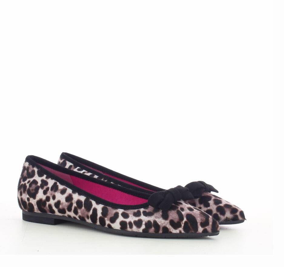 Le Babe BALLERINE IN PONY LEOPARD GHIACCIO Promozione Limitata