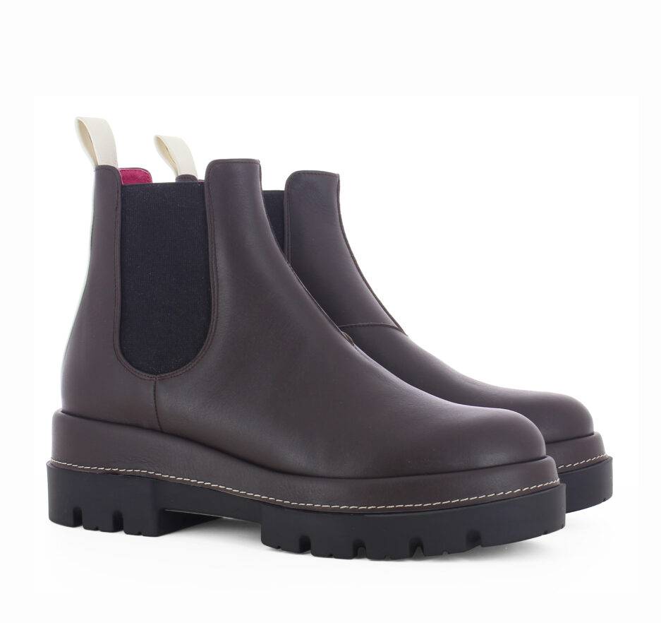 Le Babe BOOTS IN VITELLO TESTA DI MORO Presa