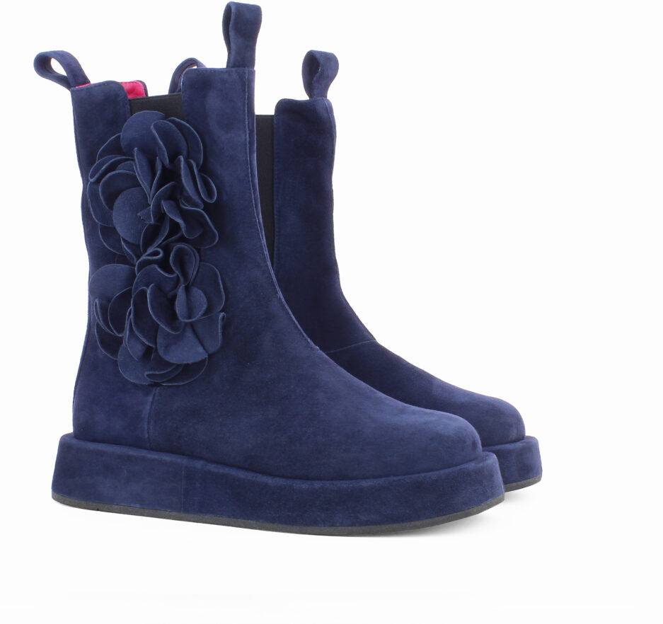 Le Babe BOOTS IN VELOUR BLU Offerte