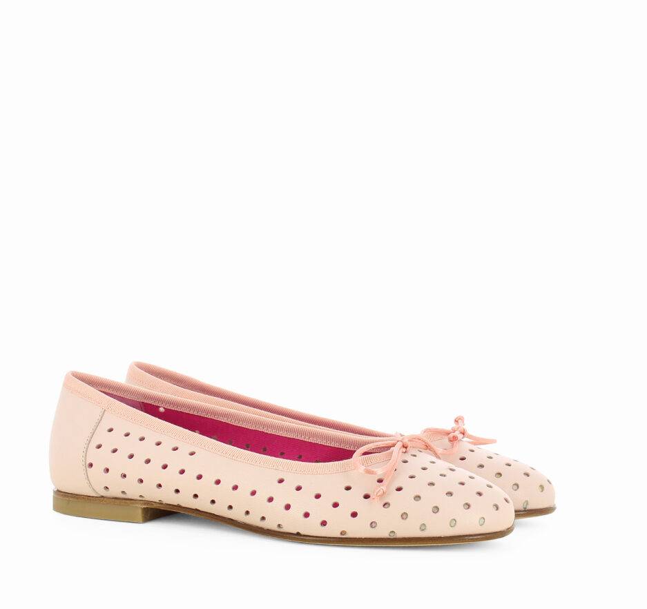 Le Babe BALLERINE IN NAPPA ROSA In Saldo