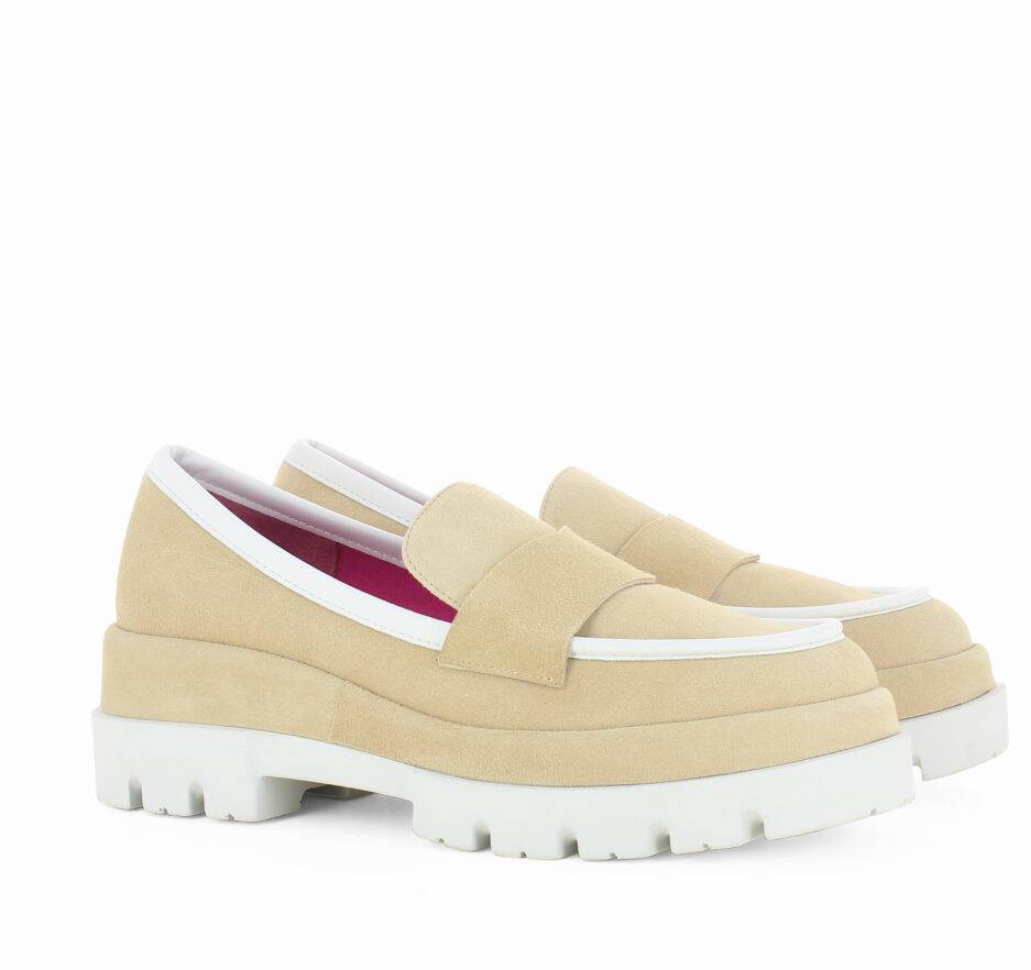 Le Babe MOCASSINI IN VELOUR NUT Moda