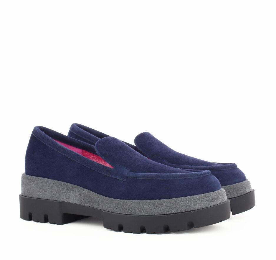 Le Babe MOCASSINI IN VELOUR BLU Hotsell
