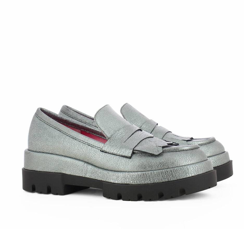 Le Babe MOCASSINI IN CUBA SILVER Vendita Calda