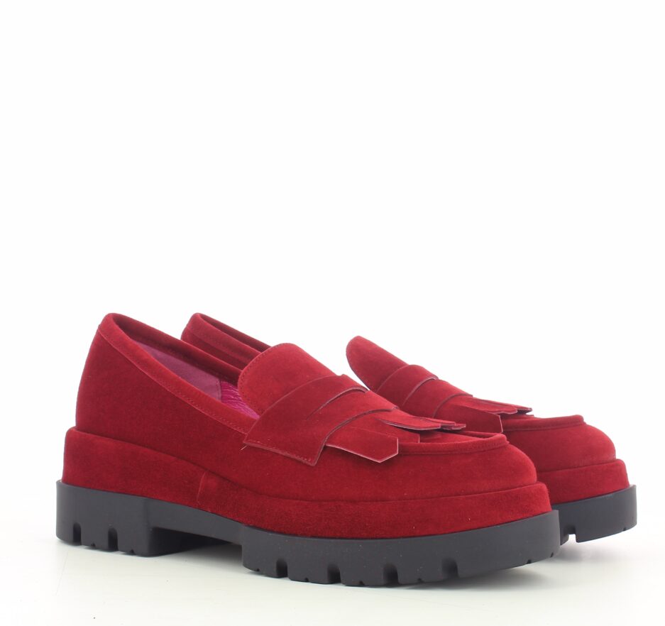 Le Babe MOCASSINI IN VELOUR SCARLET Vendite Flash