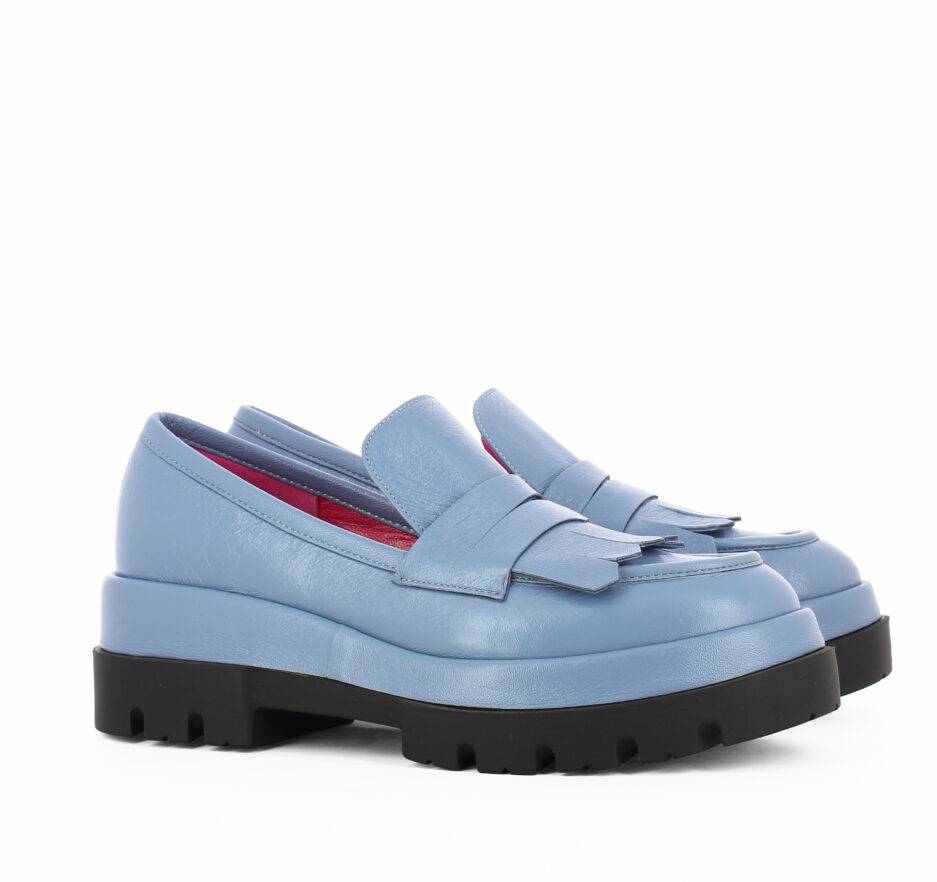 Le Babe MOCASSINI IN CHARLIE AZUL Nuova