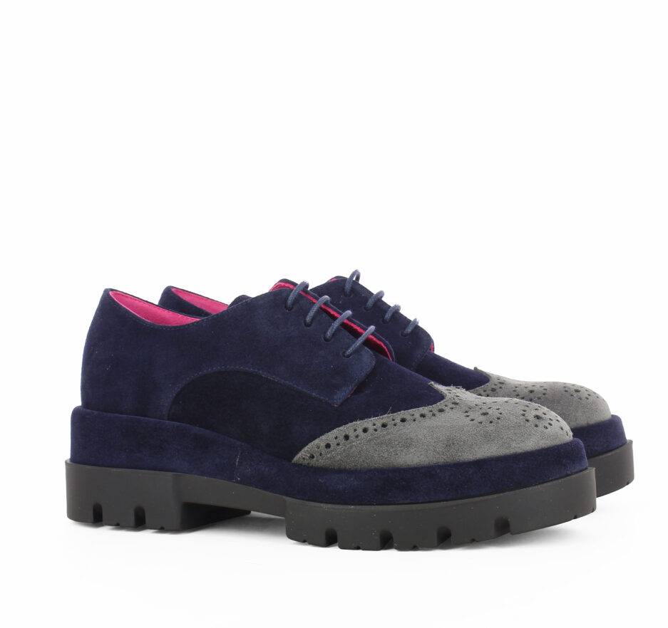Le Babe ALLACCIATE IN SCAMOSCIATO BLU In Linea