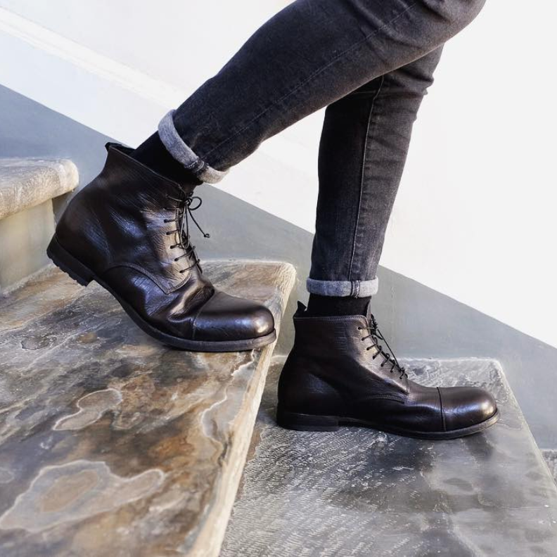 King Tartufoli BLACK MAN ANKLE BOOT Nuova