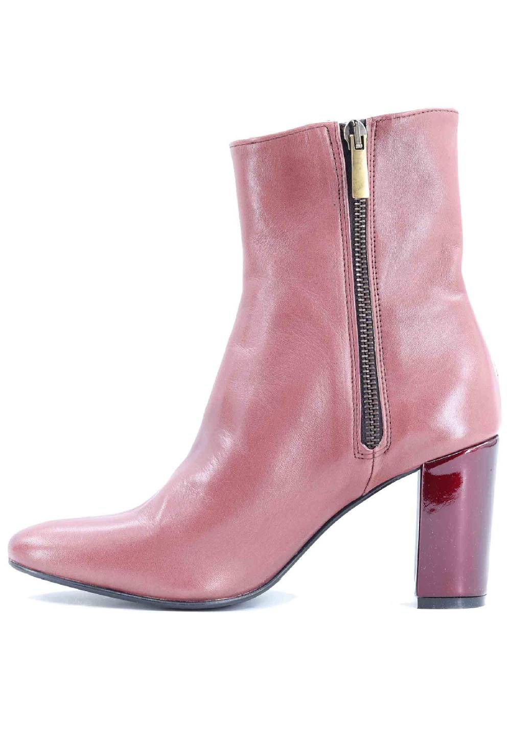 L'ARIANNA Stivaletti tr1692/g da donna in pelle laminta rosa antico Negozio