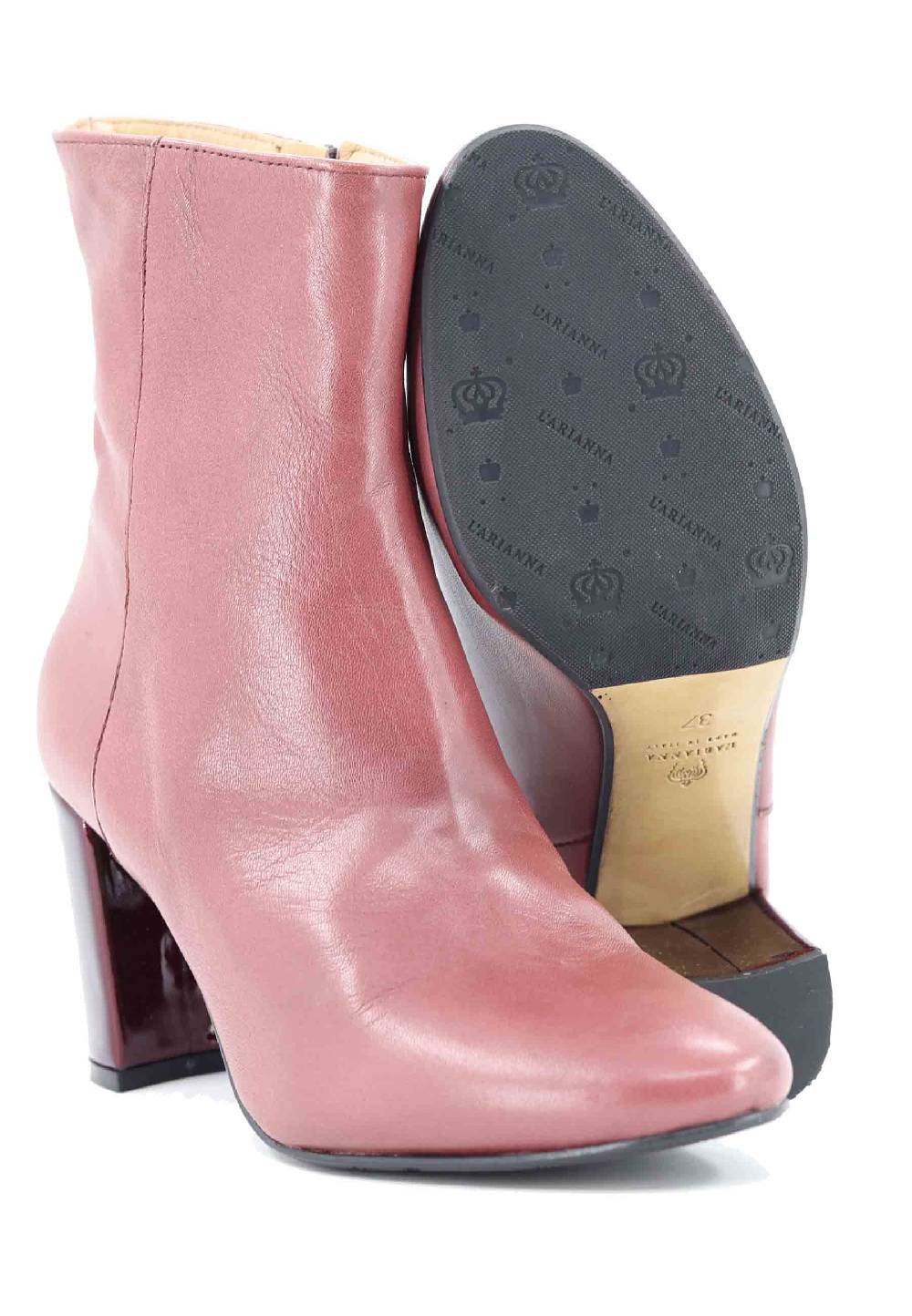 L'ARIANNA Stivaletti tr1692/g da donna in pelle laminta rosa antico Negozio