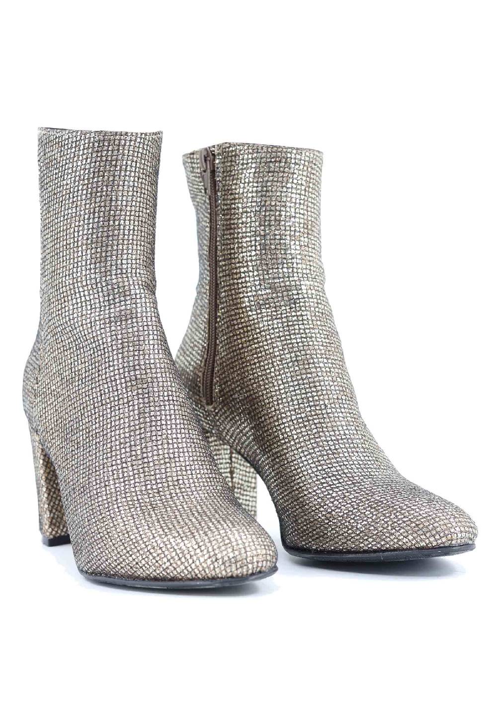 L'ARIANNA Stivaletti tr1692/g da donna in tessuto moon oro In Saldo