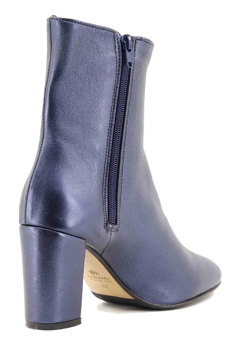 L'ARIANNA Stivaletti TR1692/G in pelle blu Nuova