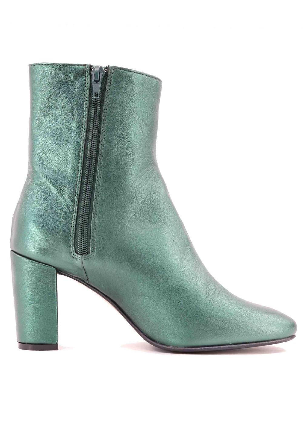 L'ARIANNA Stivaletti tr1692/g da donna in pelle laminta verde Moda
