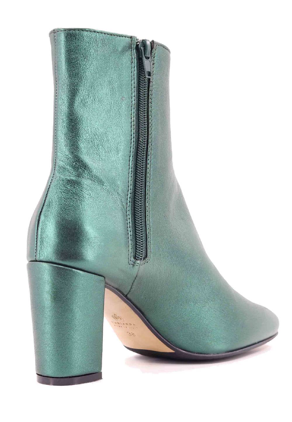 L'ARIANNA Stivaletti tr1692/g da donna in pelle laminta verde Moda