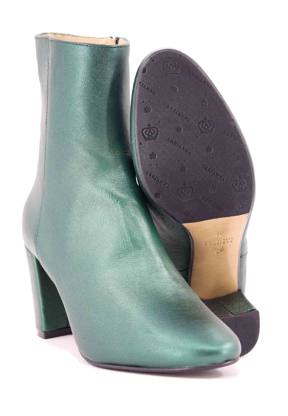 L'ARIANNA Stivaletti tr1692/g da donna in pelle laminta verde Moda
