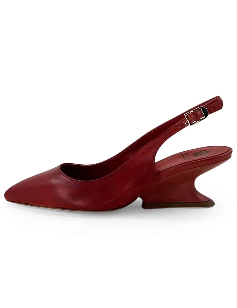 L'ARIANNA decollete ch1754/z slingback color LOBSTER con tacco a zeppa l'arianna Offerta speciale