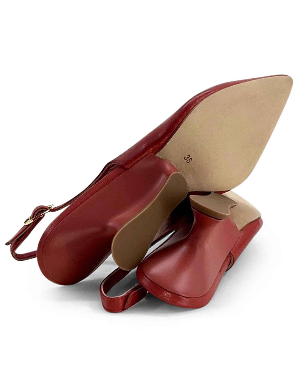 L'ARIANNA decollete ch1754/z slingback color LOBSTER con tacco a zeppa l'arianna Offerta speciale