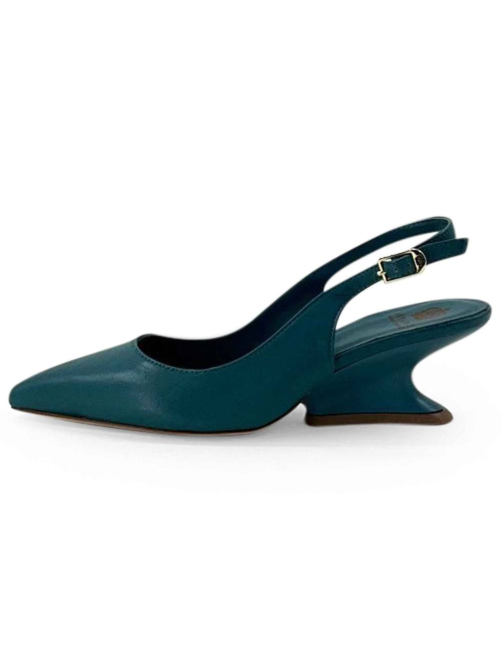 L'ARIANNA decollete ch1754/z slingback color ARCADIA con tacco a zeppa l'arianna Grande vendita
