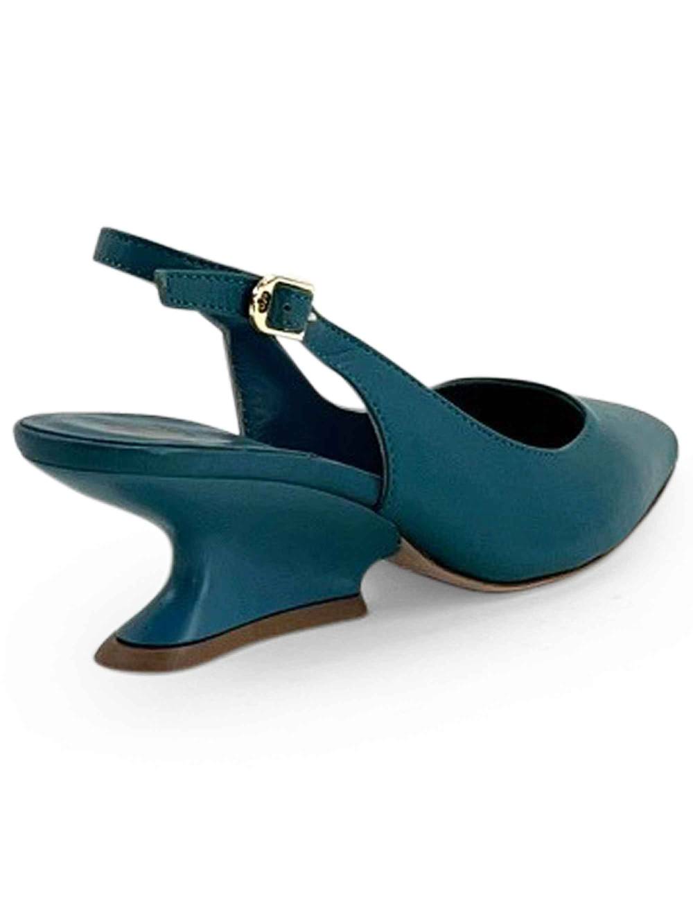 L'ARIANNA decollete ch1754/z slingback color ARCADIA con tacco a zeppa l'arianna Grande vendita