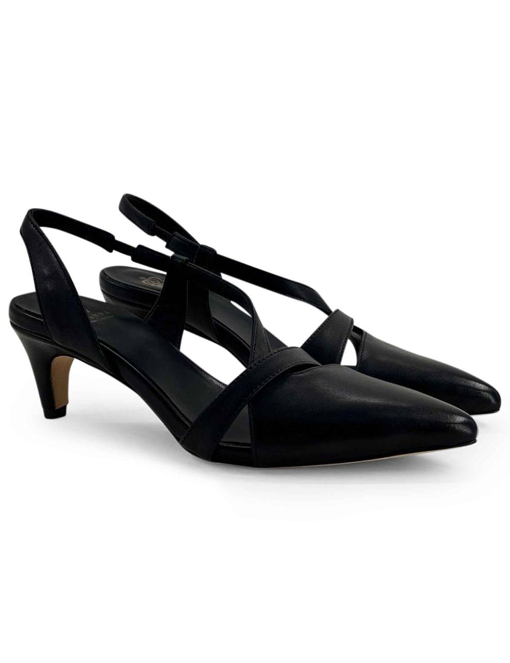 L'ARIANNA Decollete CH1721 da donna in pelle color nero Fornitura limitata