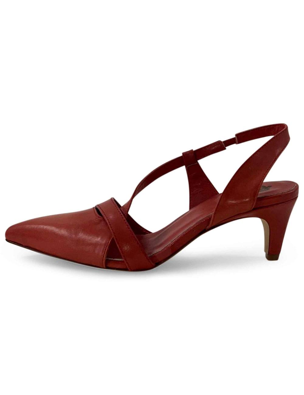L'ARIANNA Decollete CH1721 da donna in pelle color lobster Offerta esclusiva