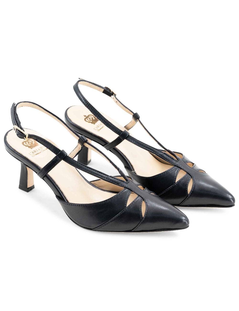 L'ARIANNA Decollete CH1757 da donna in pelle BERLINO NERO L'Arianna Vendita calda