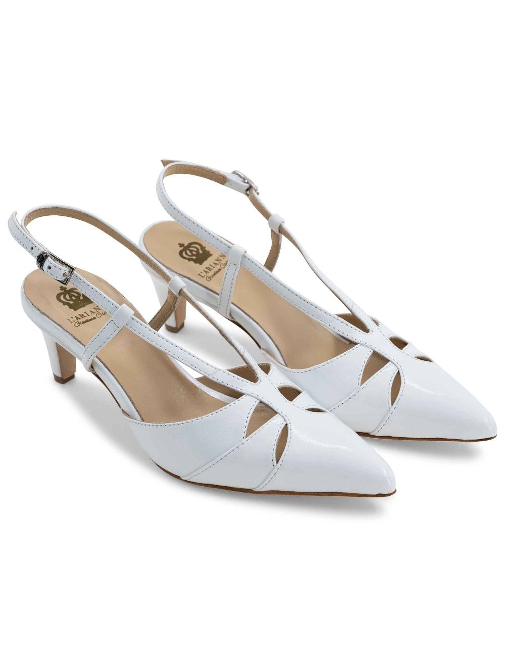 L'ARIANNA Decollete CH1757 da donna in pelle lux bianco L'Arianna Offerta migliore