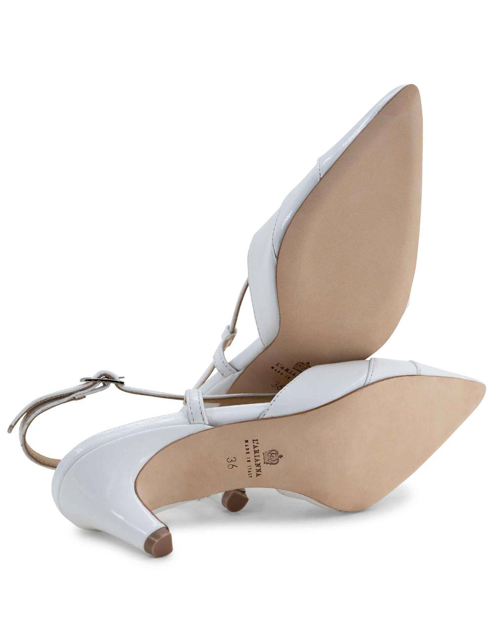 L'ARIANNA Decollete CH1757 da donna in pelle lux bianco L'Arianna Offerta migliore