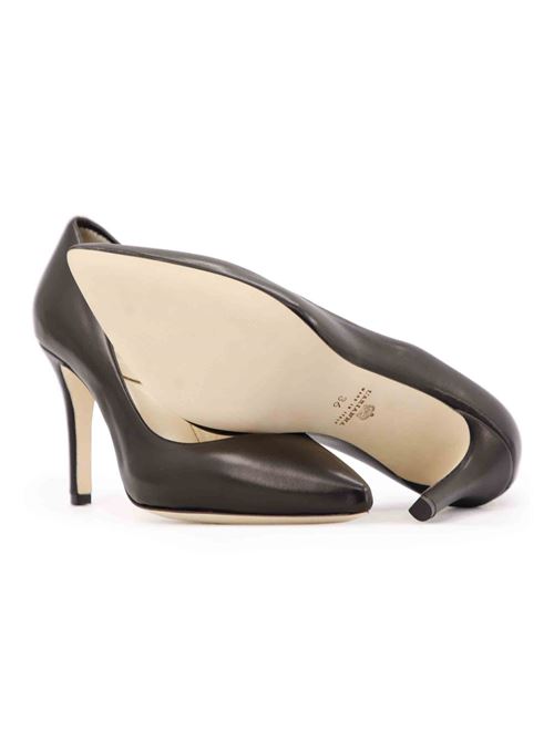 L'ARIANNA Decollete DE1002 da donna in pelle nero con tacco alto Grandi sconti
