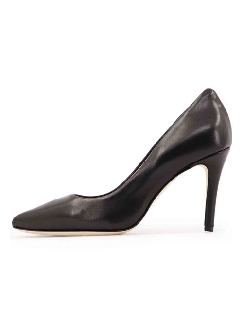 L'ARIANNA Decollete DE1002 da donna in pelle nero con tacco alto Grandi sconti