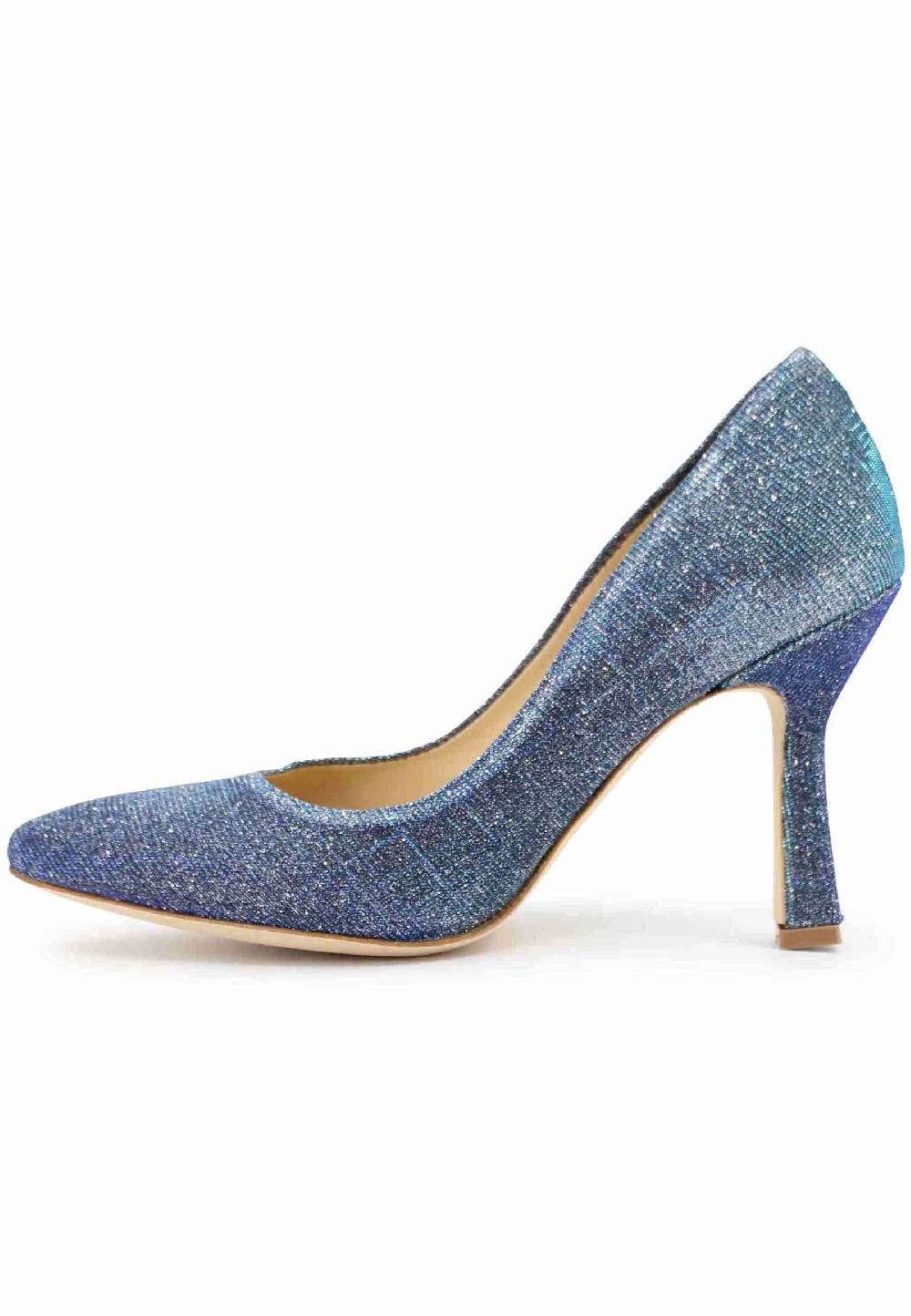 L'ARIANNA Decollete DE1002/RT donna in tessuto lux demin con tacco alto Liquidazione