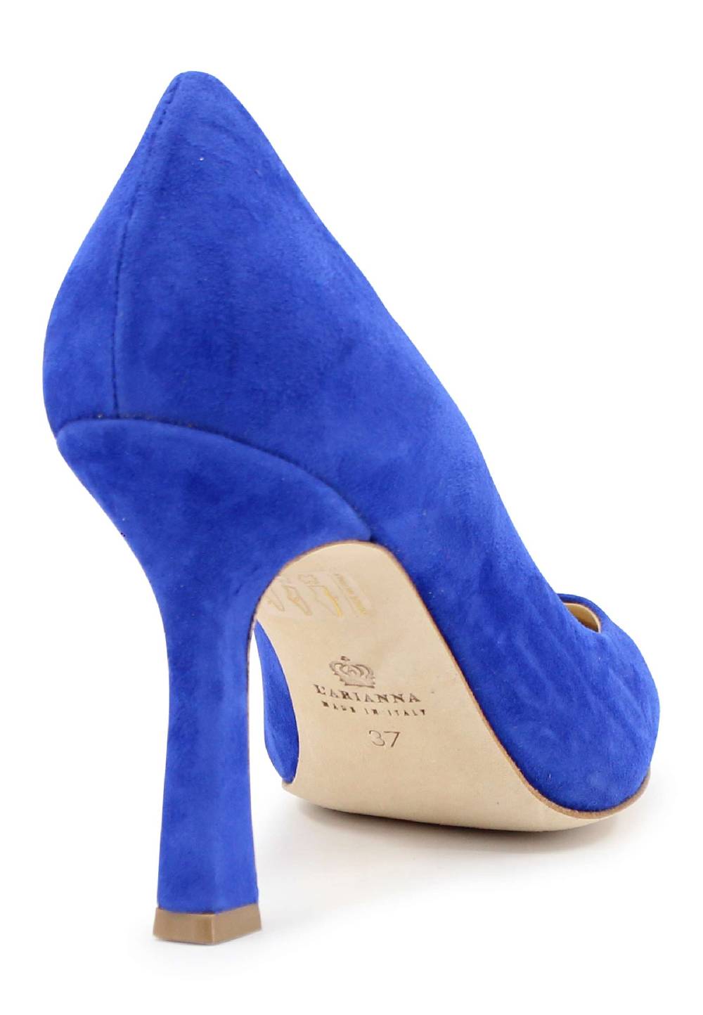 L'ARIANNA Decollete DE1002/RT donna in camoscio blu con tacco alto Offerte giornaliere