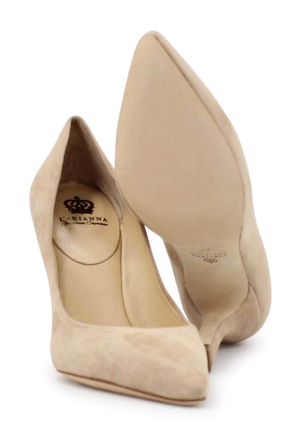 L'ARIANNA Decollete DE1002/RT in camoscio nude con tacco alto Offerte speciali