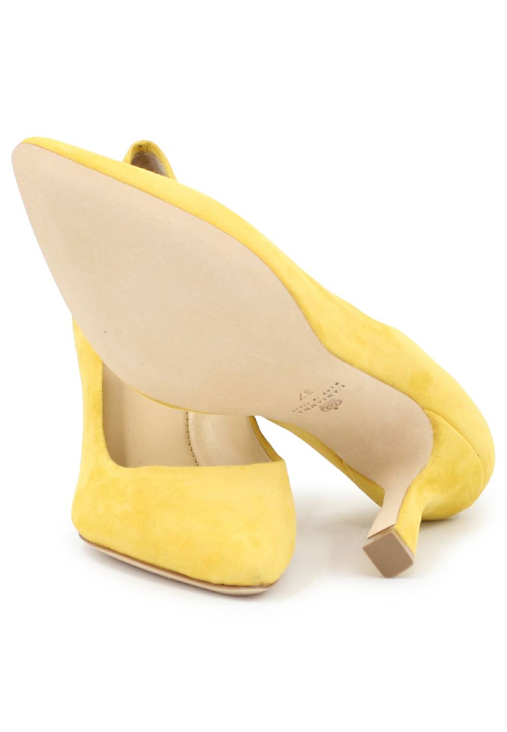 L'ARIANNA Decollete DE1002/RT donna in camoscio giallo con tacco alto Ultimo giorno