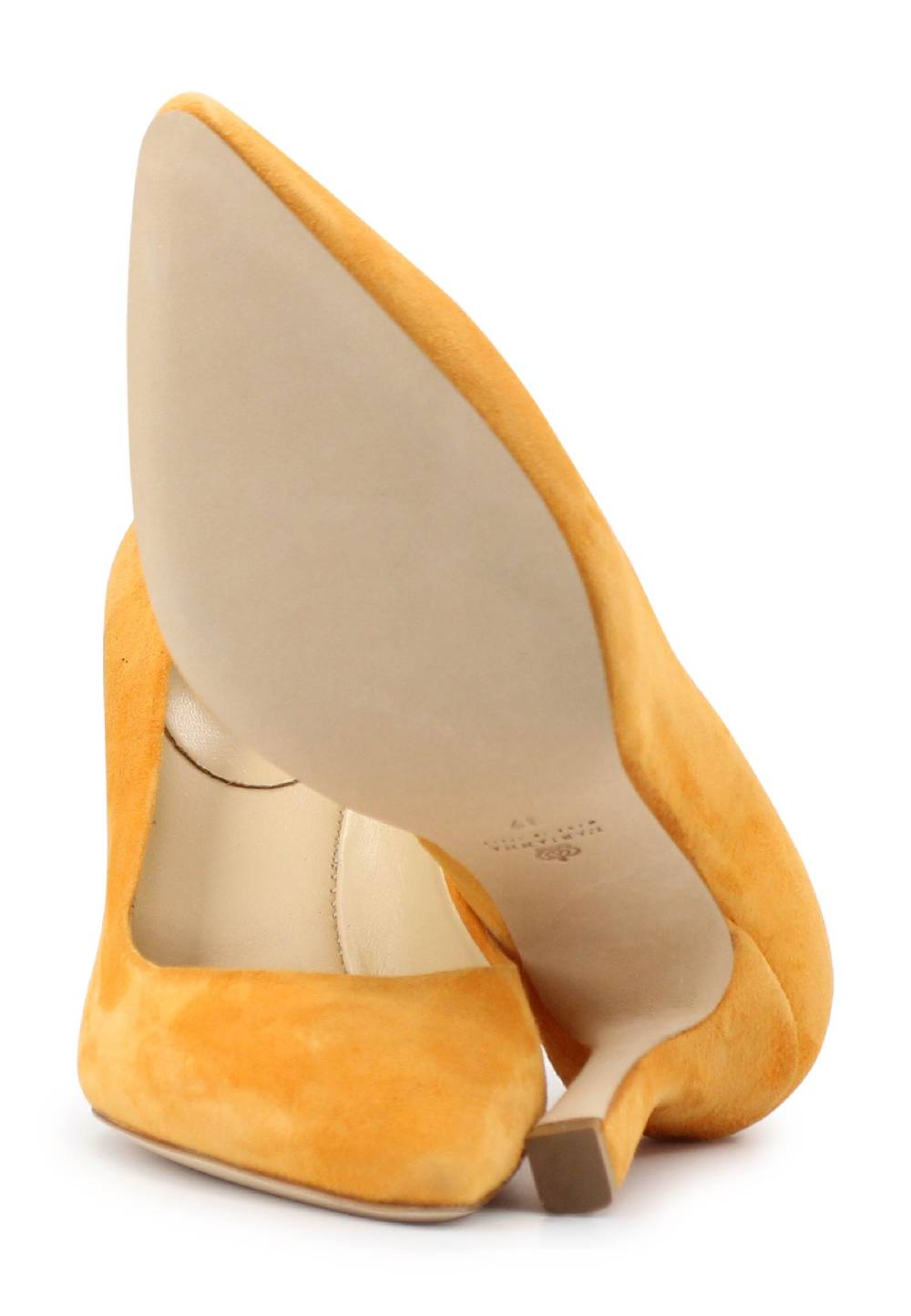 L'ARIANNA Decollete DE1002/RT donna in camoscio arancione con tacco alto Offerta speciale della fabbrica