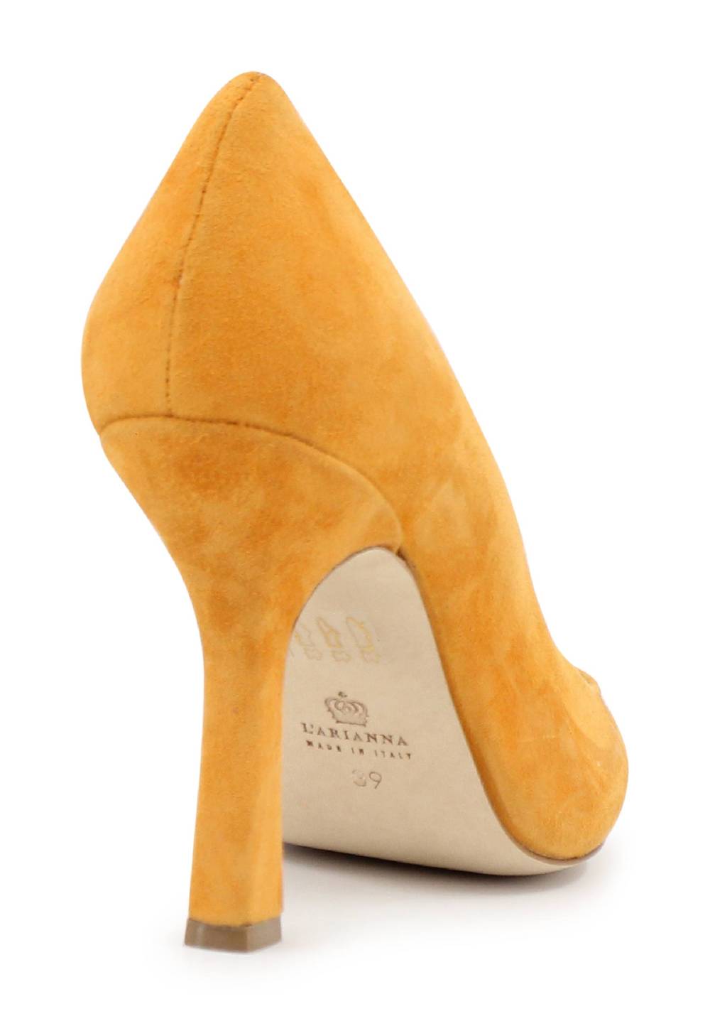 L'ARIANNA Decollete DE1002/RT donna in camoscio arancione con tacco alto Offerta speciale della fabbrica