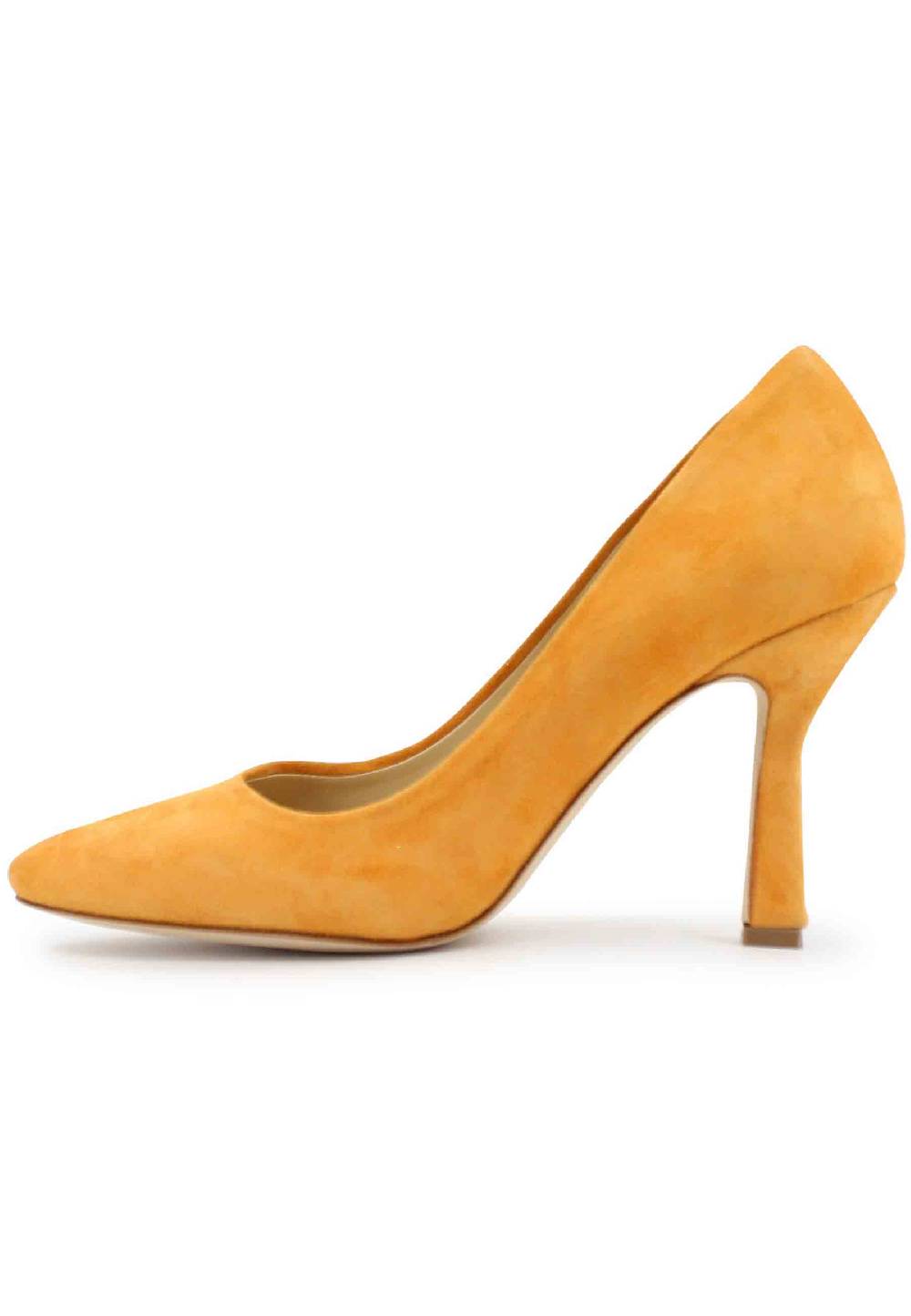 L'ARIANNA Decollete DE1002/RT donna in camoscio arancione con tacco alto Offerta speciale della fabbrica