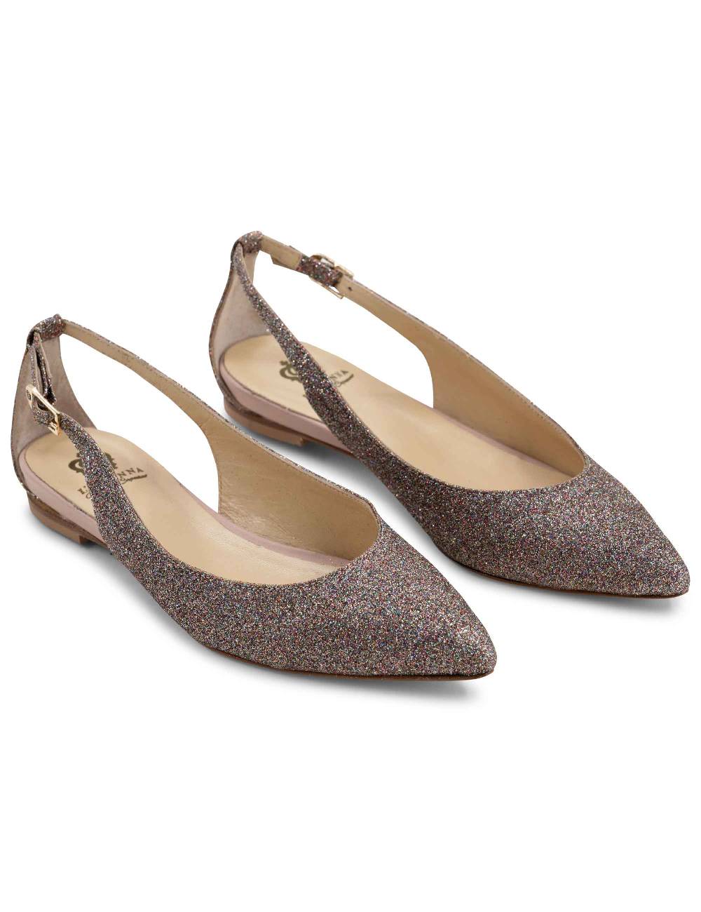L'ARIANNA BALLERINE BL1599 DA DONNA IN tessuto luxury multicolor CON TACCO BASSO L'ARIANNA 50% di sconto con spedizione gratuita