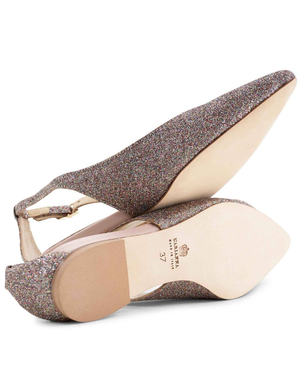 L'ARIANNA BALLERINE BL1599 DA DONNA IN tessuto luxury multicolor CON TACCO BASSO L'ARIANNA 50% di sconto con spedizione gratuita