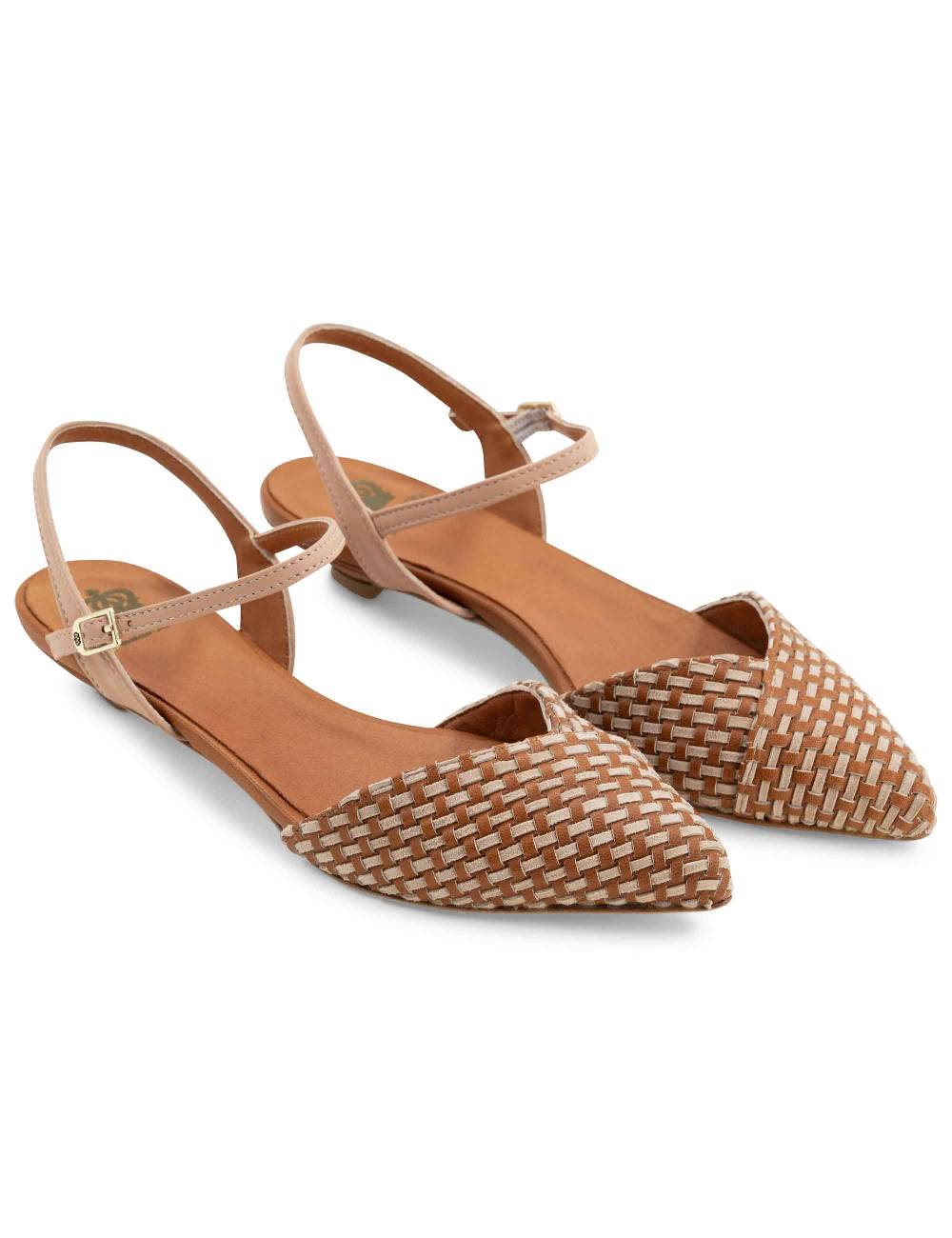 L'ARIANNA Ballerine BL1488/rt da donna in cuoio e nude con cinturino alla caviglia L'Arianna Black Friday Prezzi