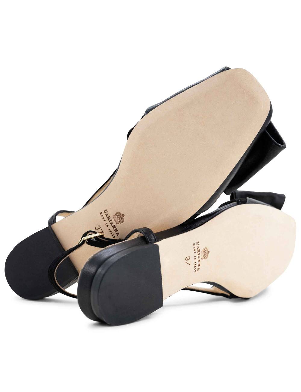 L'ARIANNA BALLERINE CH1626 IN PELLE E CAMOSCIO NERO DA DONNA CON TACCO BASSO E CINTURINO SLINGBACK L'ARIANNA Qualità