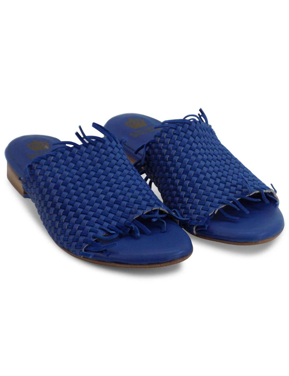 L'ARIANNA Sandali CB1259 bassi donna in pelle intrecciata OCEANO Negozi Online
