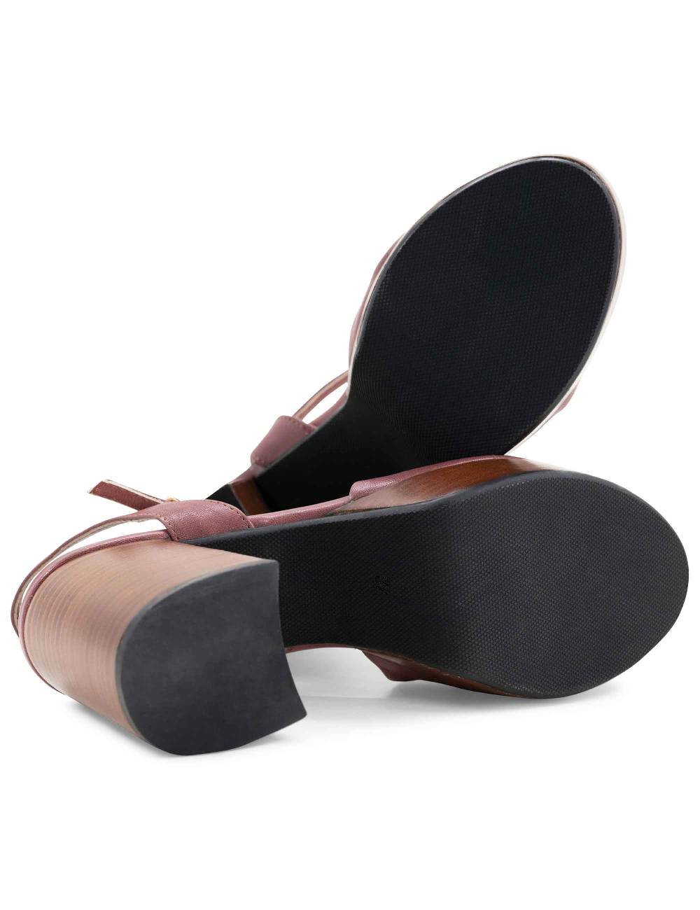 L'ARIANNA Sandali ds1648 da donna in pelle couture con tacco e plateau in cuoio L'Arianna Promozione Limitata