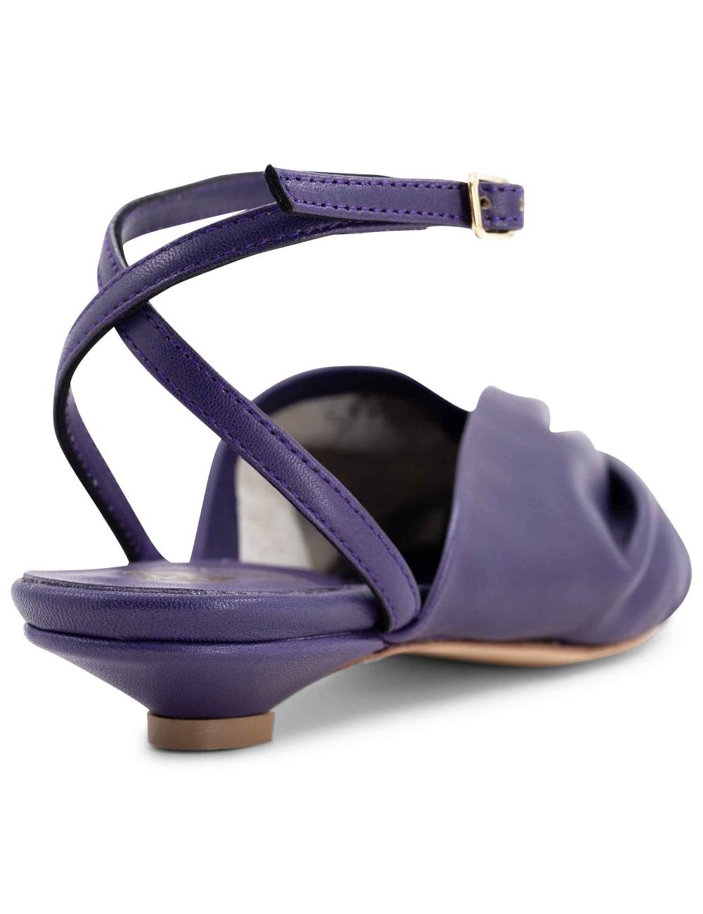 L'ARIANNA sandalo sp1596 da donna in pelle color viola plissè e cintuirno alla caviglia Shopping Online