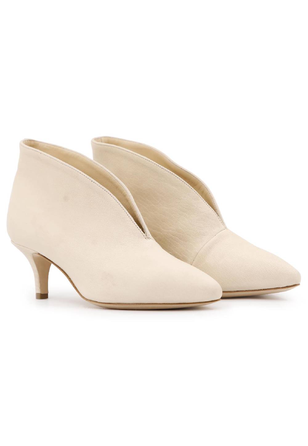 L'ARIANNA tronchetti tr8006 donna Ankle boot in pelle bianco frost con tacco basso tono su tono Negozio