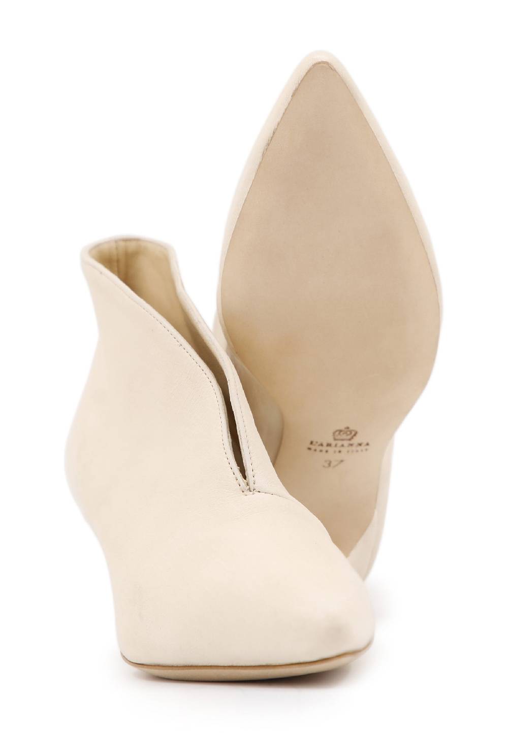 L'ARIANNA tronchetti tr8006 donna Ankle boot in pelle bianco frost con tacco basso tono su tono Negozio