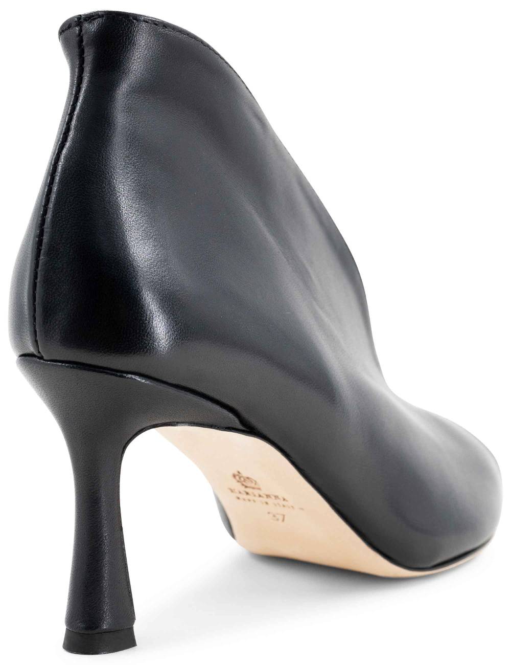 L'ARIANNA tronchetti sp8004 open toe donna in pelle nera con tacco alto Nuova