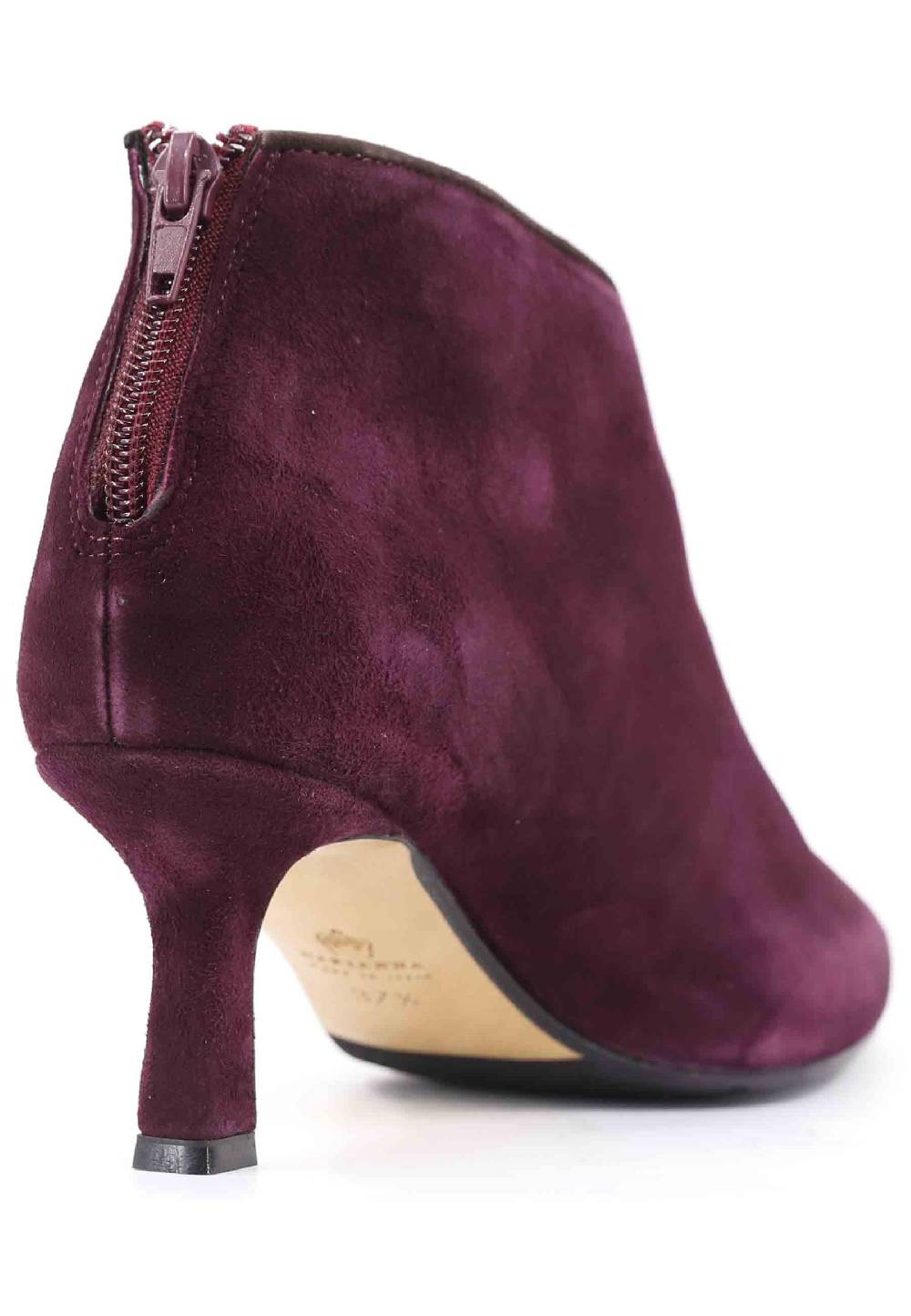 L'ARIANNA Stivaletti TR1662/RT in camoscio prugna con zip posteriore Shopping online